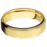 14K Yellow Gold + Satin , Satin Finish