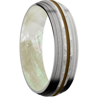 Cobalt Chrome + Rock , Sand Finish + Freshwater Mother of Pearl