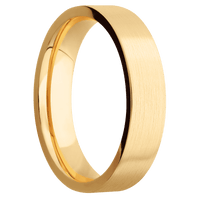 14K Yellow Gold + Satin Finish