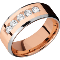14K Rose Gold + Polish , Polish Finish