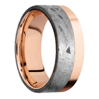 14K Rose Gold + Bead Finish