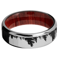 Titanium + Polish , Polish Finish + Red Heart