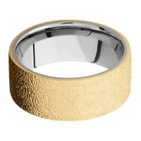 10K Yellow Gold + Stipple Finish + Titanium