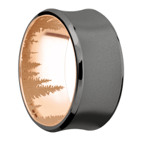 Tantalum Noir + Sand , Polish Finish + 10K Rose Gold