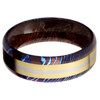 Titanium Damascus + Polish , Polish Finish + Sapele