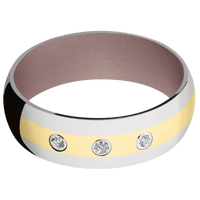 10K Yellow Gold + Polish Finish + Pink Champagne
