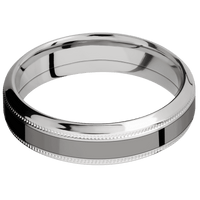 14K White Gold + Satin , Polish Finish