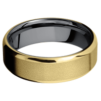 14K Yellow Gold + Sand , Polish Finish + Tantalum