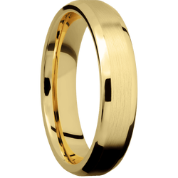 10K Yellow Gold + Satin , Polish Finish