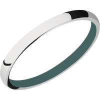 14K White Gold + Polish Finish + Northern Lights