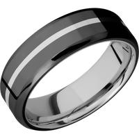 Zirconium + Polish , Polish Finish + 14K White Gold