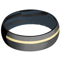 Zirconium + Anglesatin , Polish Finish + Navy Blue