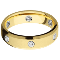 14K Yellow Gold + Anglesatin , Polish Finish
