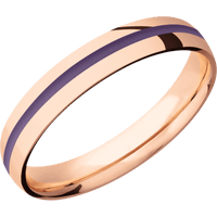 14K Rose Gold + Polish Finish