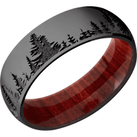 Zirconium + Polish Finish + Red Heart