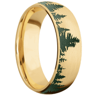 10K Yellow Gold + Satin Finish