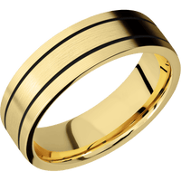 14K Yellow Gold + Machine Finish