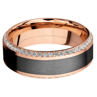 14K Rose Gold + Satin , Polish Finish