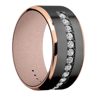 Zirconium + Bead , Polish Finish + Rose Gold
