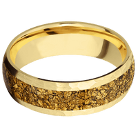 10K Yellow Gold + Hammer Finish