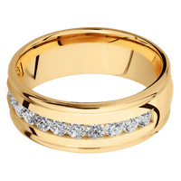 14K Yellow Gold + Polish , Polish Finish