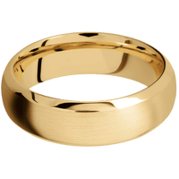 10K Yellow Gold + Satin , Polish Finish