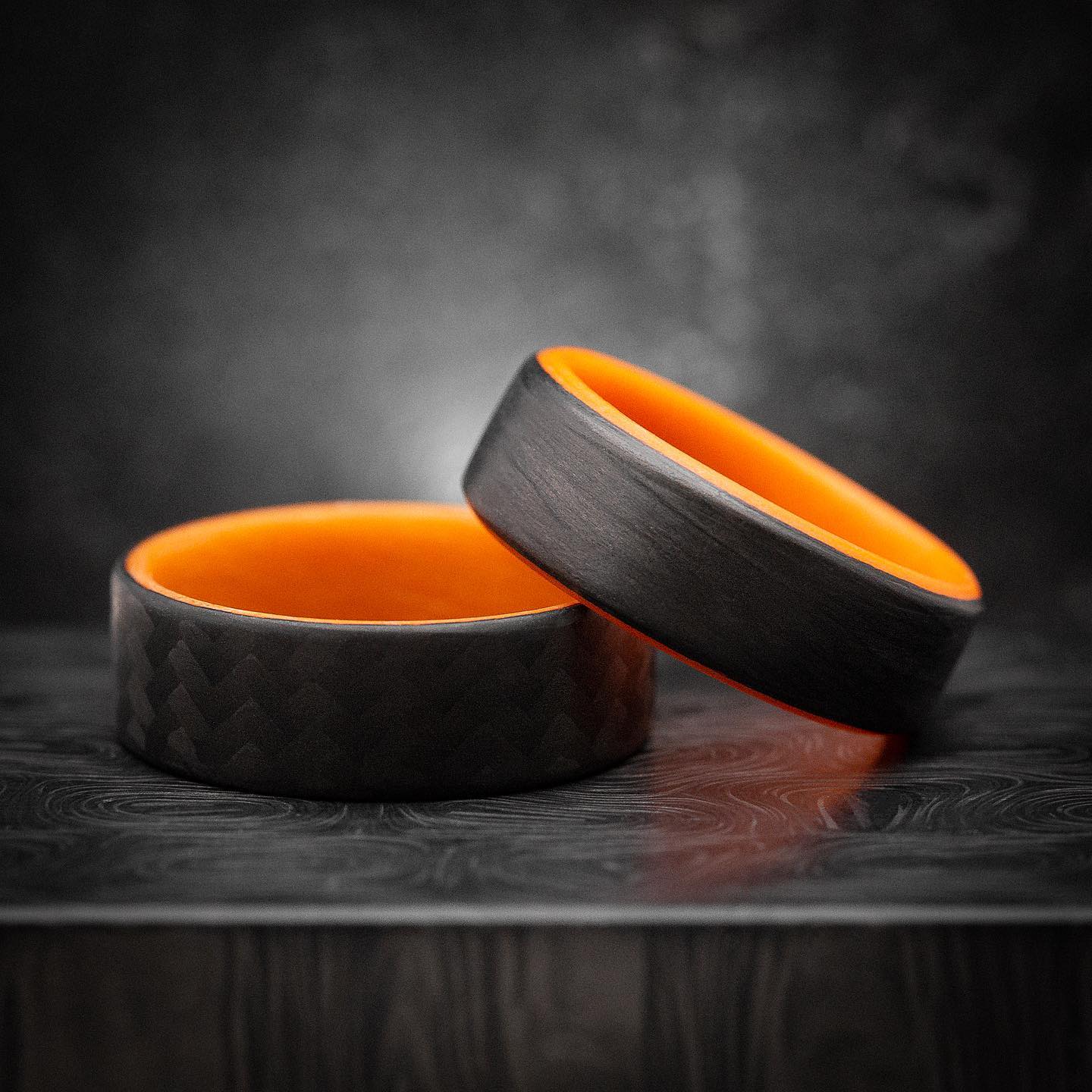 Carbon Fiber Rings with Glow Sleeves