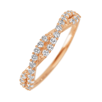 14K Rose Gold band with 26 Round Lab Grown Diamond having TCW-.39
