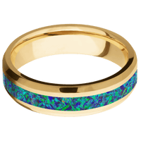 10K Yellow Gold + Bead , Polish Finish