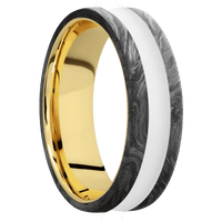 Forged Carbon Fiber + None Finish + 14K Yellow Gold
