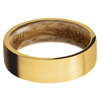 18K Yellow Gold + Satin Finish + Whiskey Barrel