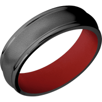 Zirconium + Bead , Polish Finish + USMC Red