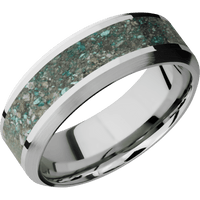 14K White Gold + Polish , Satin Finish