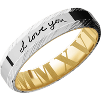 Woodgrain + Polish Finish + 10K Yellow Gold