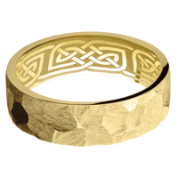 10K Yellow Gold + Rock Finish