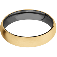 10K Yellow Gold + Satin Finish + Zirconium