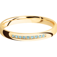 14K Yellow Gold + Polish Finish