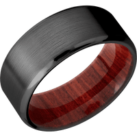Zirconium + Satin , Polish Finish + Red Heart