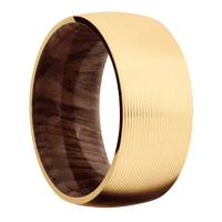 14K Yellow Gold + Machine Finish + Sequoia
