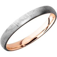 Meteorite + None Finish + 10K Rose Gold