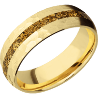 10K Yellow Gold + Hammer Finish