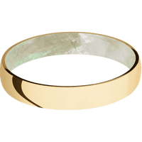 10K Yellow Gold + Polish Finish + Freshwater Mother of Pearl