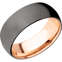 Tantalum Noir + Bead Finish + 14K Rose Gold