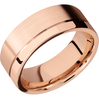 18K Rose Gold + Satin , Polish Finish