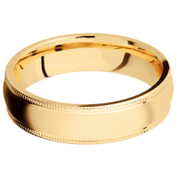 10K Yellow Gold + Bead Finish