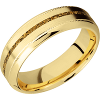 14K Yellow Gold + Satin , Polish Finish