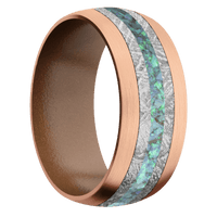 14K Rose Gold + Satin Finish + Copper Brown
