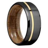Zirconium + Anglesatin , Polish Finish + Whiskey Barrel