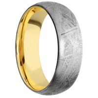 Meteorite + None Finish + 14K Yellow Gold