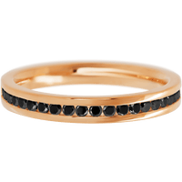14K Rose Gold band with 21 Round Black Diamond having TCW-.32